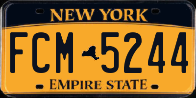 NY license plate FCM5244