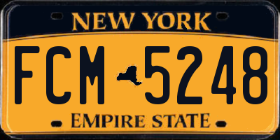 NY license plate FCM5248