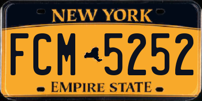 NY license plate FCM5252