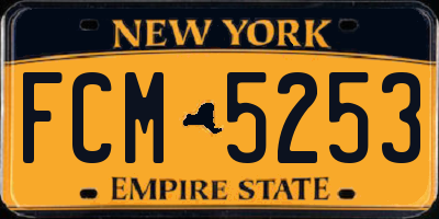 NY license plate FCM5253