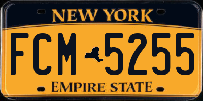 NY license plate FCM5255