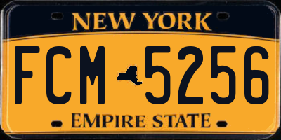 NY license plate FCM5256