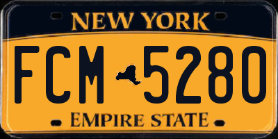 NY license plate FCM5280
