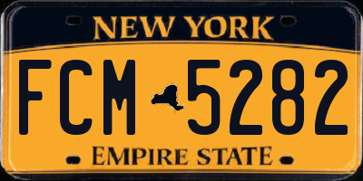 NY license plate FCM5282