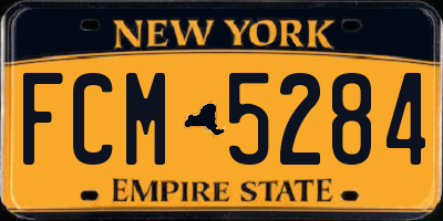 NY license plate FCM5284