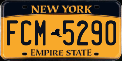 NY license plate FCM5290
