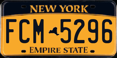 NY license plate FCM5296