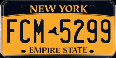 NY license plate FCM5299