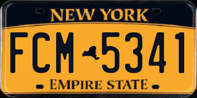 NY license plate FCM5341