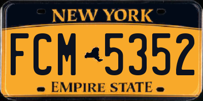 NY license plate FCM5352