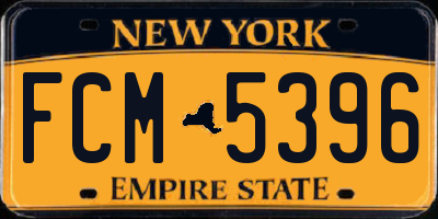 NY license plate FCM5396