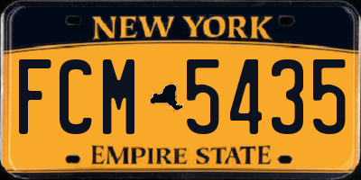 NY license plate FCM5435