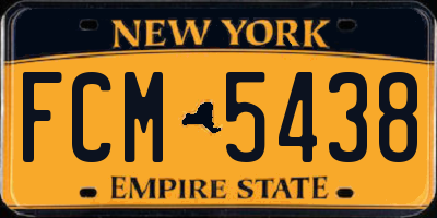 NY license plate FCM5438