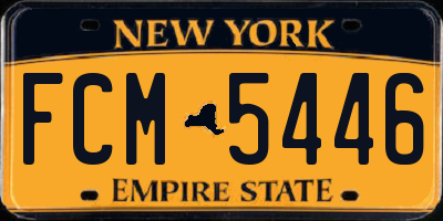 NY license plate FCM5446