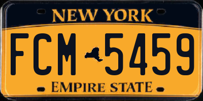 NY license plate FCM5459