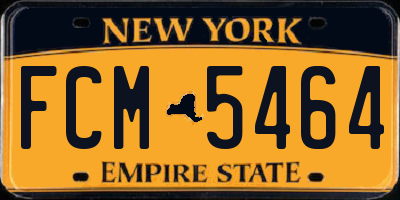 NY license plate FCM5464