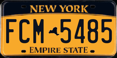 NY license plate FCM5485