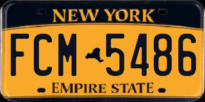NY license plate FCM5486