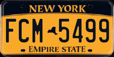 NY license plate FCM5499
