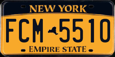 NY license plate FCM5510