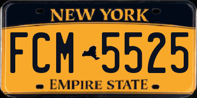NY license plate FCM5525