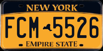 NY license plate FCM5526