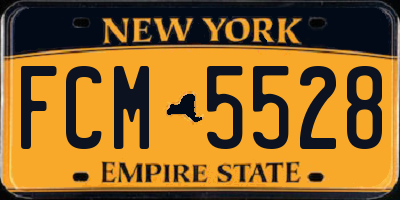 NY license plate FCM5528