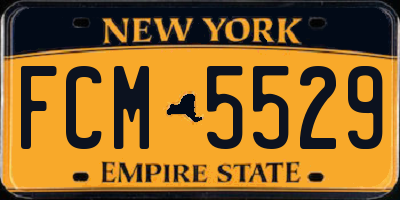 NY license plate FCM5529