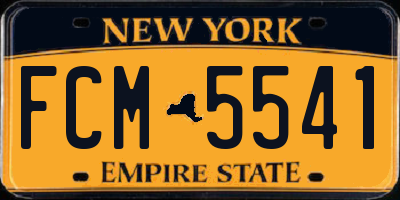 NY license plate FCM5541
