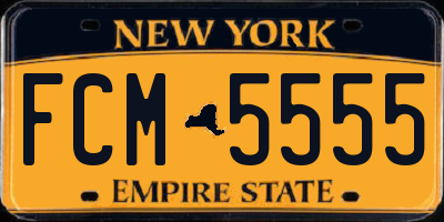 NY license plate FCM5555