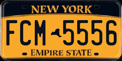 NY license plate FCM5556