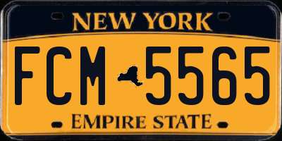 NY license plate FCM5565