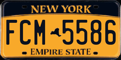 NY license plate FCM5586