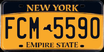 NY license plate FCM5590