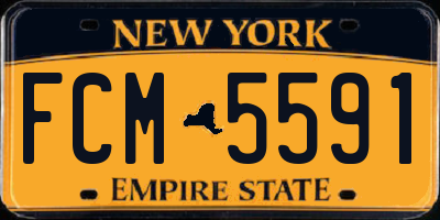 NY license plate FCM5591