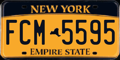 NY license plate FCM5595