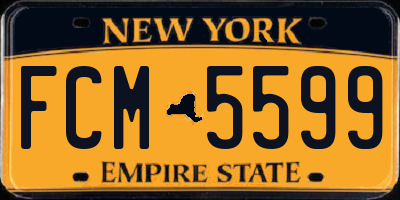 NY license plate FCM5599