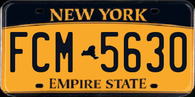 NY license plate FCM5630