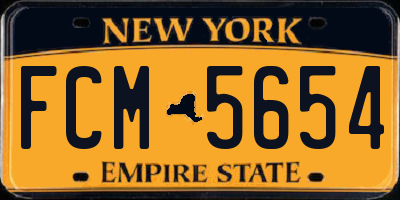 NY license plate FCM5654