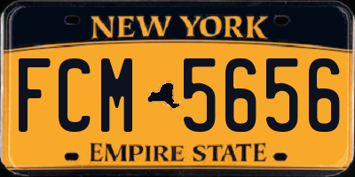NY license plate FCM5656