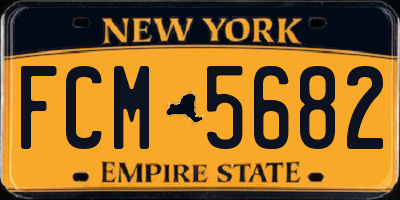 NY license plate FCM5682