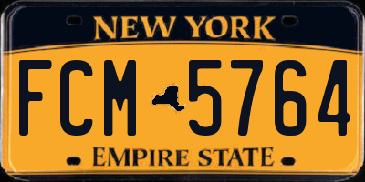 NY license plate FCM5764