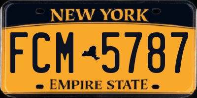 NY license plate FCM5787
