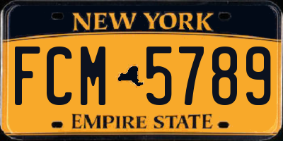 NY license plate FCM5789