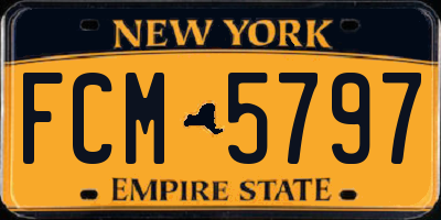 NY license plate FCM5797