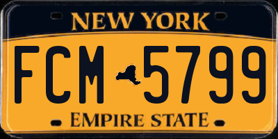 NY license plate FCM5799