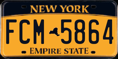 NY license plate FCM5864