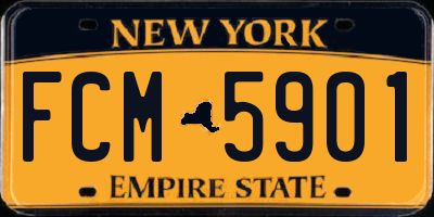 NY license plate FCM5901