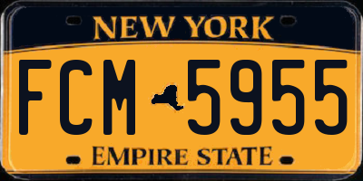 NY license plate FCM5955