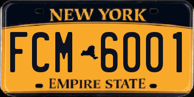 NY license plate FCM6001